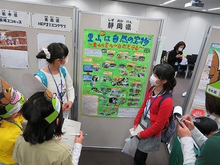 今川こども自然クラブのこどもたちが日頃の活動のまとめを展示してる写真