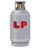 LPガスのガスボンベのイラスト