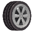 自動車用ホイール付きタイヤのイラスト