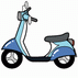 原付(原動機付自転車)のイラスト