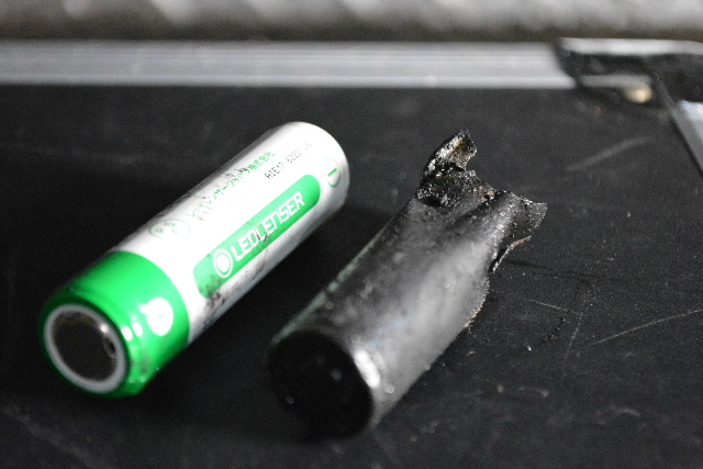 出火原因のリチウムイオン電池