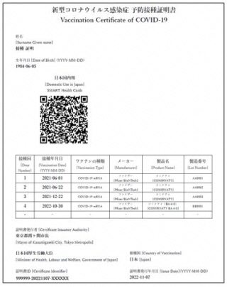 接種証明書(国内)