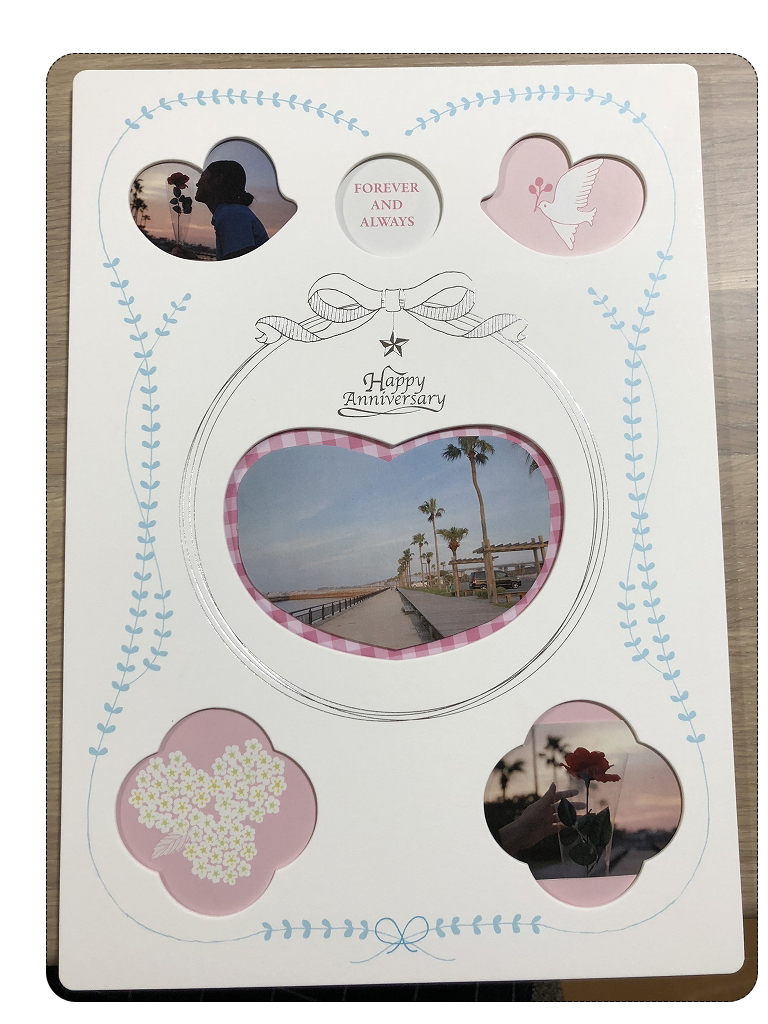 写真などでアレンジした婚姻台紙の写真