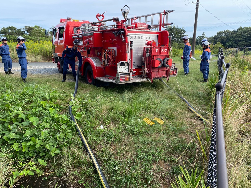 機関員が確認する様子