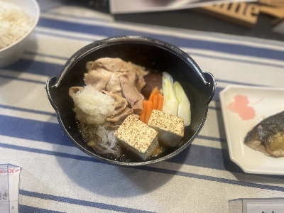 こさいポークのガツンとみぞれすき焼き
