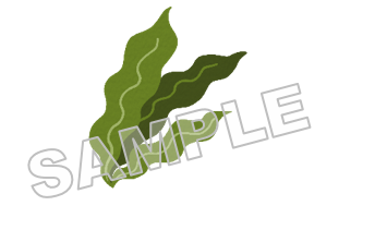 うなぽんオプションモチーフNo.1わかめサンプル画像