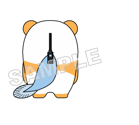 うなぽんNo.2基本ポーズ後面サンプル画像