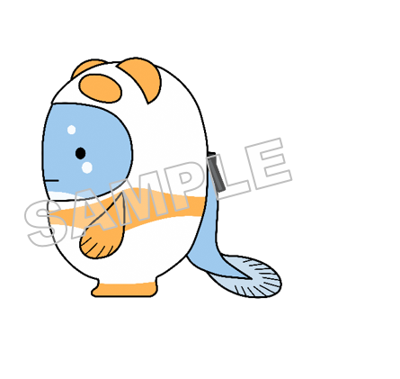 うなぽんNo.3基本ポーズ横面サンプル画像