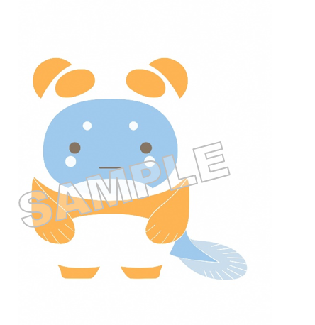 うなぽんNo.31基本ポーズ前面（主線なし）サンプル画像