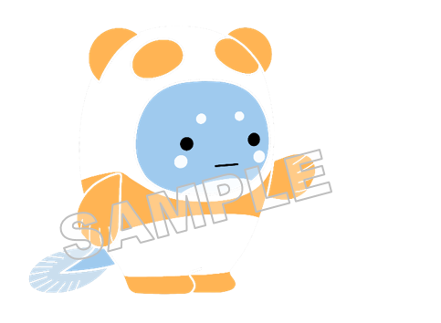 うなぽんNo.33手を出す（主線なし）サンプル画像