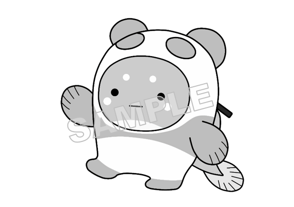 うなぽんNo.68足上げ手下（グレースケール）サンプル画像