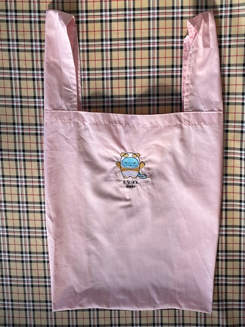 うなぽんグッズ刺繍買い物袋画像