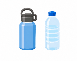 水筒とペットボトル