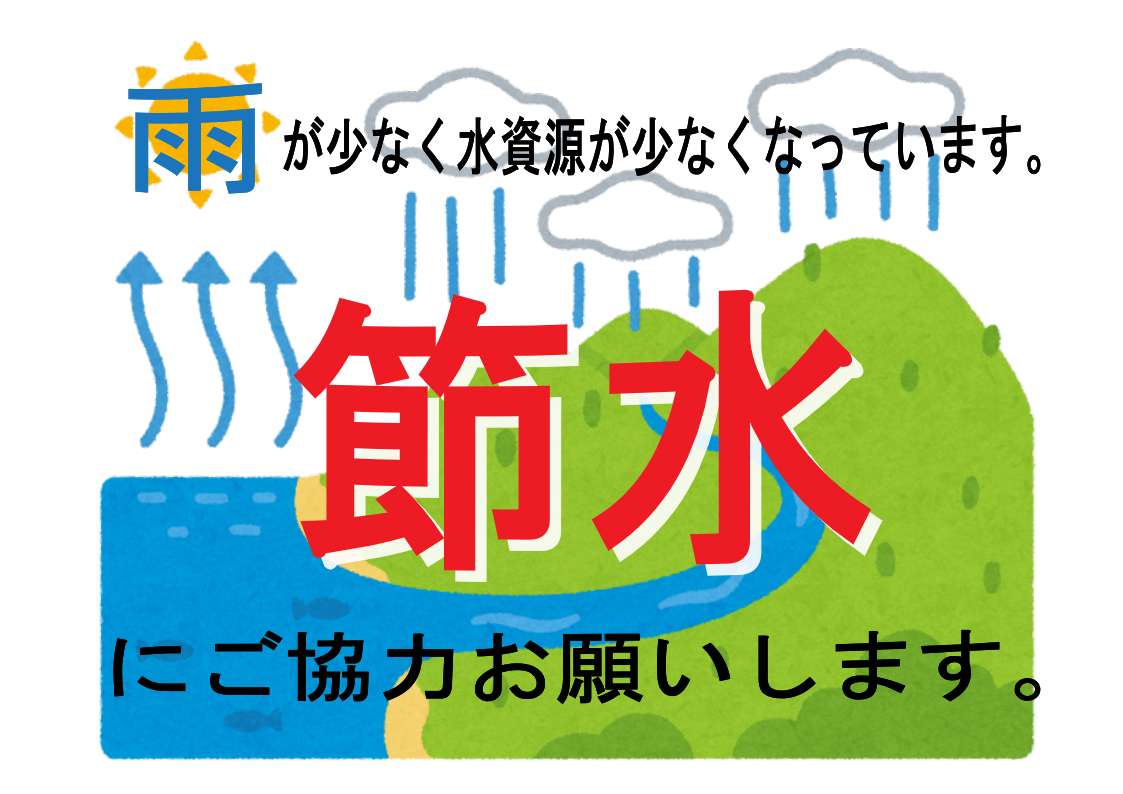 節水にご協力お願いします