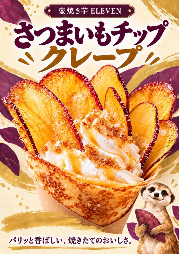 壺焼き芋ELEVENのクレープ